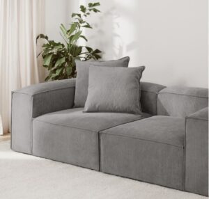 SOFA DOS PLAZAS GRIS 2