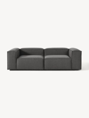 SOFA CUBO DOS PLAZAS NEGRO TELA